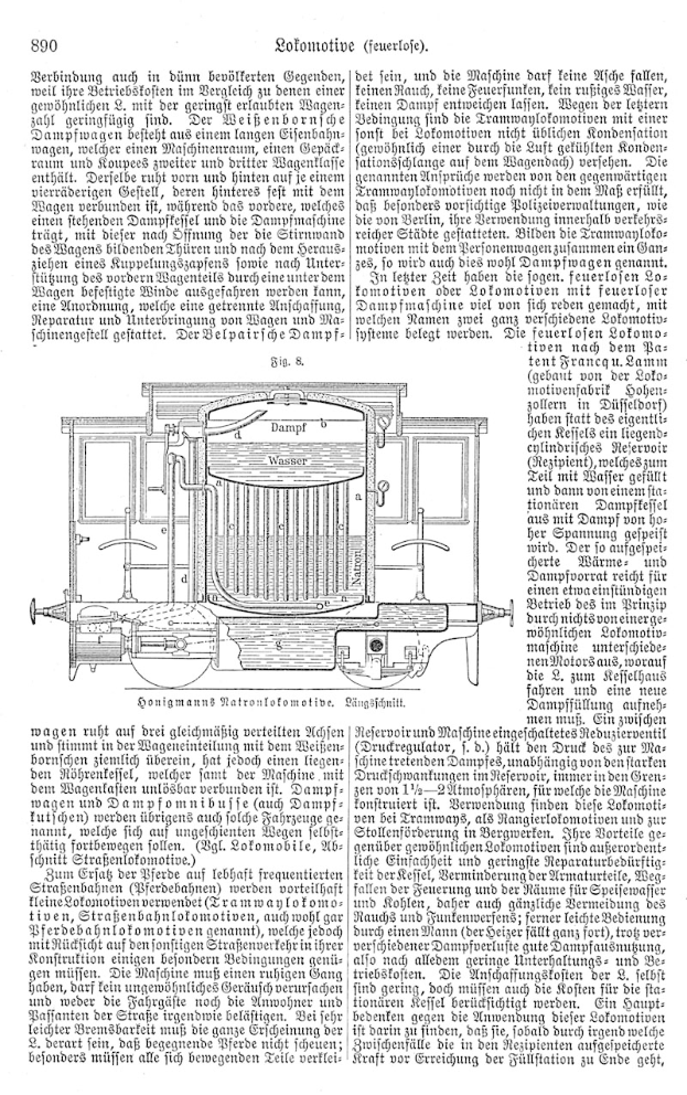 Eine Buchseite mit einem detaillierten Motorschema eines Autos, beschriftet mit "Deutsches Patent 890,000,000 - Schematics of the Engine", mit sichtbaren Kolben, Ventilen und anderen Komponenten.