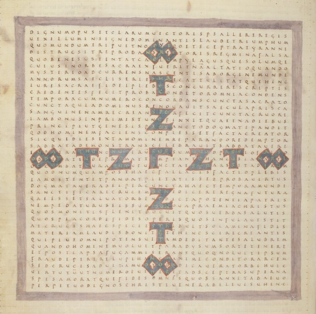 Ein Kreuzworträtsel, das auf einer Seite voller Text und Zahlen abgedruckt ist.