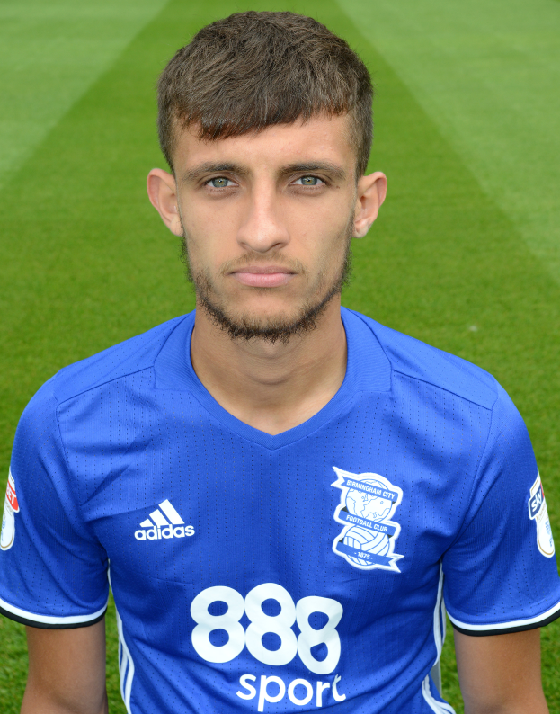 Ein Mann in einem blauen "Everton FC"-T-Shirt steht auf einem saftig grünen Fußballfeld unter einer strahlenden Sonne.