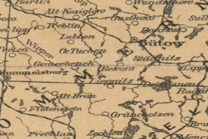 Ein detaillierter alter Stadtplan von Stuttgart, Deutschland, der Straßen, Gebäude, Sehenswürdigkeiten und Text enthält, der Informationen über die Bevölkerung, Straßen und Sehenswürdigkeiten der Stadt bereitstellt.