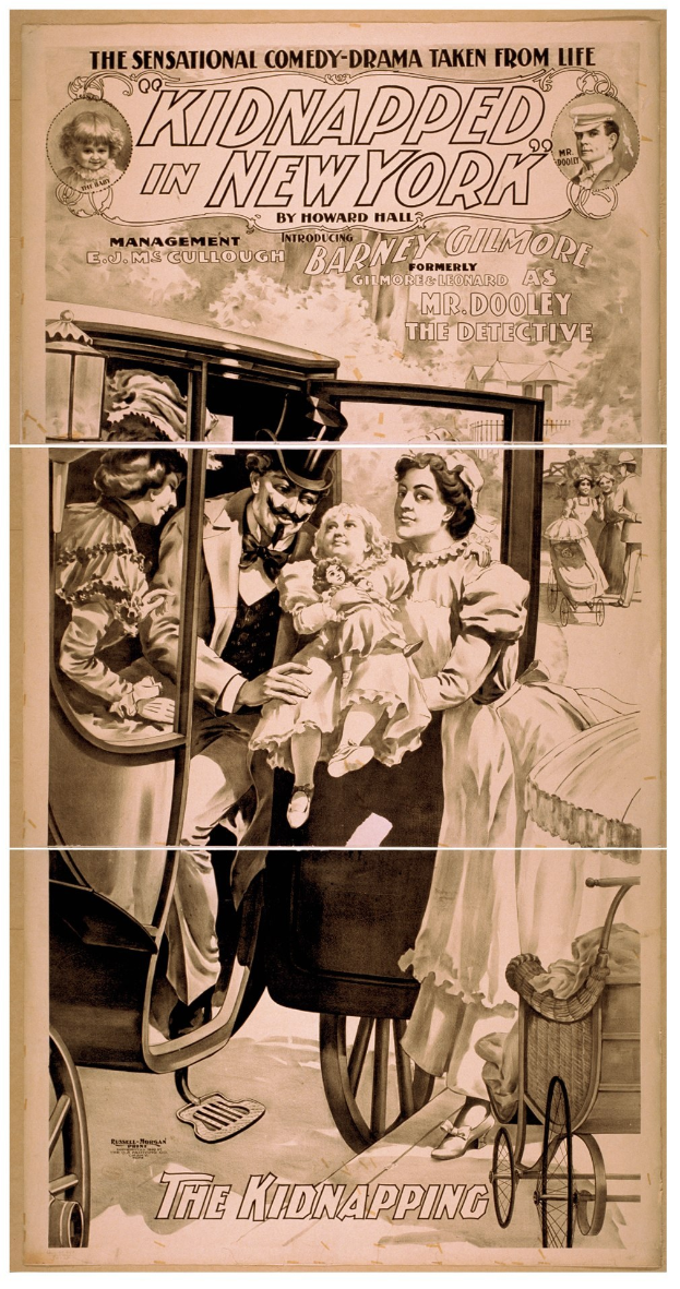 Plakat für den Film "Entführt in New York" zeigt eine Gruppe besorgter Menschen in einem Fahrzeug mit dem Titel über der Spitze und einem ernsten, ged├Ąmpften Farbschema.