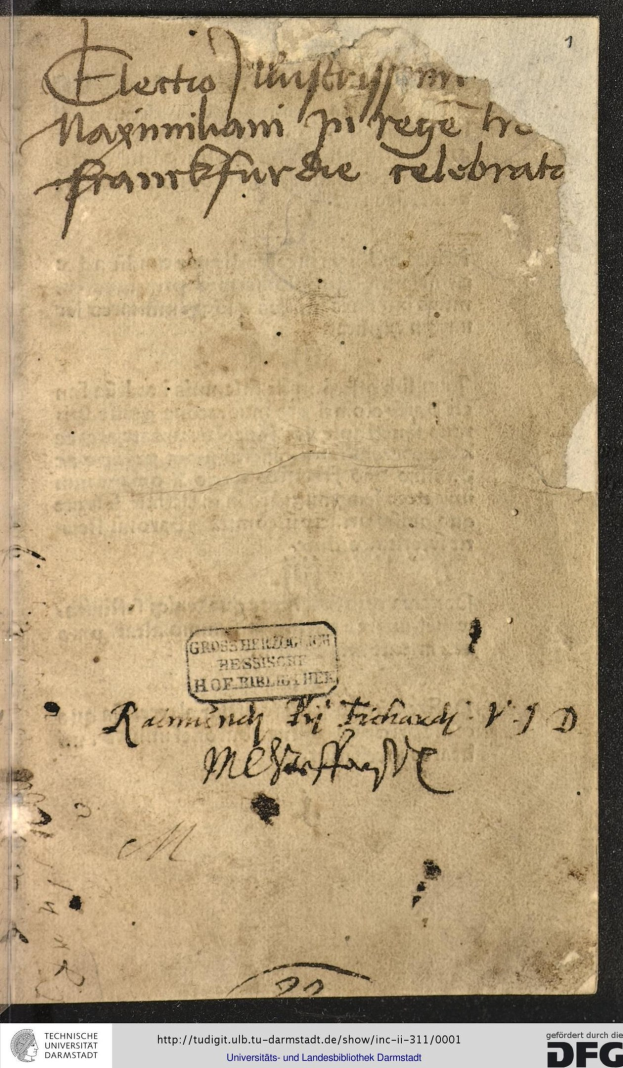 Altes Dokument mit handgeschriebenem deutschen Text an den Präsidenten der Vereinigten Staaten, mit sichtbaren Wasserzeichen unten.